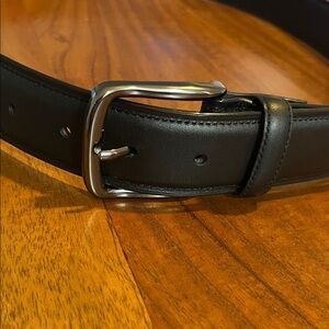 Black Leather Belt NWT 36 Roundtree & Yorke Full Grain Cowhide